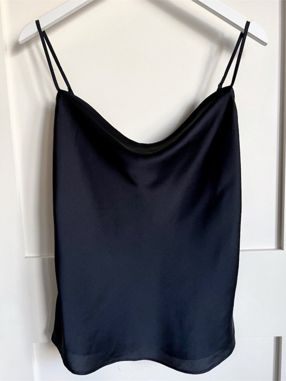 Abercrombie & Fitch Satin Cowl Neck Cami - Black - NWOT - Size L